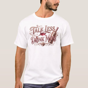 Trendige TALK LESS DRINK MORE Stil-Aussage T-Shirt
