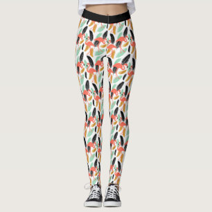 trendige tropische Flamingo-Leggings Leggings