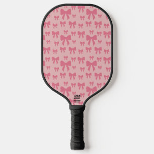 Trendige Tulpen-Rosa-Schleifen-Muster auf Boho-Chi Pickleball Schläger