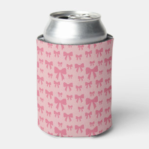 Trendige Tulpenschleifen in Boho Chic Rosa Muster Dosenkühler