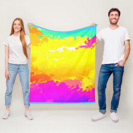 Trendige und zeitlose Wolkenmuster Kunst Fleecedecke