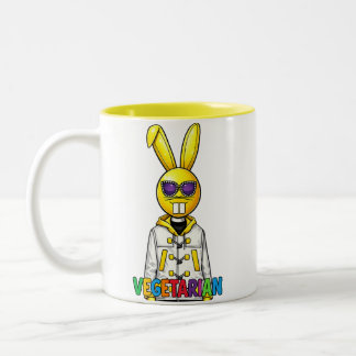 Trendige urbane Kunst-Grafik-Kaffeetasse | Bunt Zw Zweifarbige Tasse