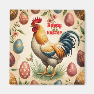 Trendige Vintage-Festtags-Osterkollektion Magnet