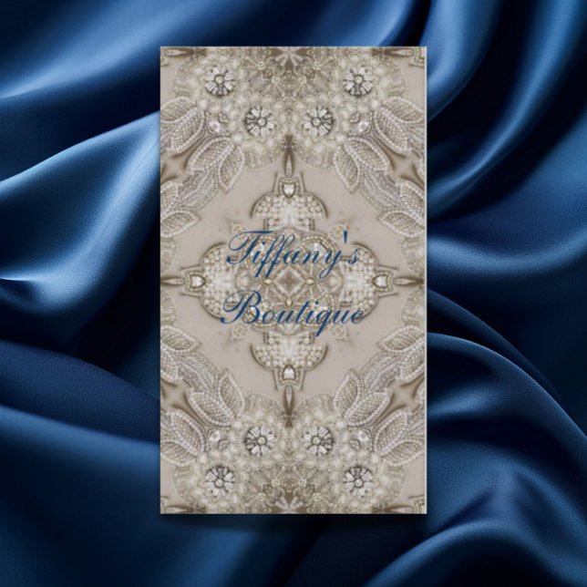 trendige Vintage Girl-Mode-Eleganz Visitenkarte (modern vintage paris fashion elegant grey beige business card)