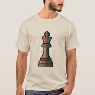 Trendige Vintage-Königin-Schachfiguren Schachliebh T-Shirt