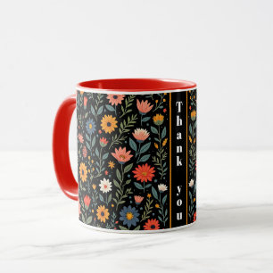 Trendige Vintage Schöne Blumenkollektion Tasse