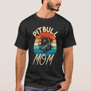 Trendige Vintage-Zitat Pitbull-Hundemutter Retro T-Shirt