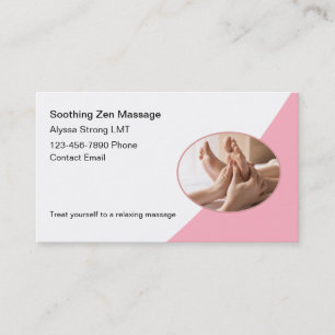 Trendige Visitenkarten für Massagetherapeuten Visitenkarte