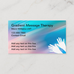 Trendige Visitenkarten für Masseure Visitenkarte