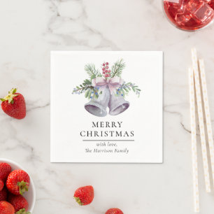 Trendige Weihnachtsglocken-Party Elegante Feiertag Serviette