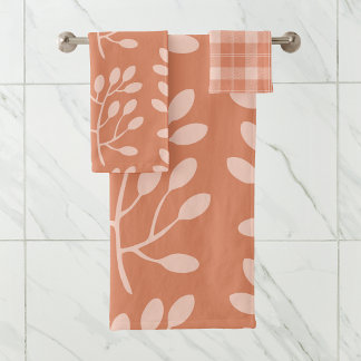 Trendige Whimsical Boho Moderne Blumengestaltung Badhandtuch Set