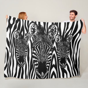 Trendige Zebrherde auf Zebradruck Fleecedecke