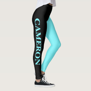 Trendige zwei Farben   Name   Schwarz und Electric Leggings