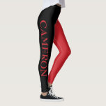 Trendige zwei Farben | Name | Schwarzer Motor Rot Leggings<br><div class="desc">Trendige zwei Farben | Personalisierter Name | Rote Leggings Motoren, schwarz und feuerfest</div>