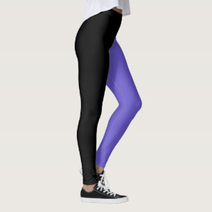 Trendige zwei Farben Schwarz und Trauben Leggings