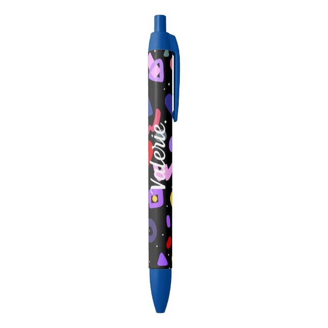Trendiger 80er Muster Kugelschreiber Blaue Tinte (Unterseite (Vertikal))