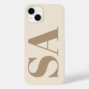 trendiger Antique White mit Monogramm Case-Mate iPhone 14 Plus Hülle