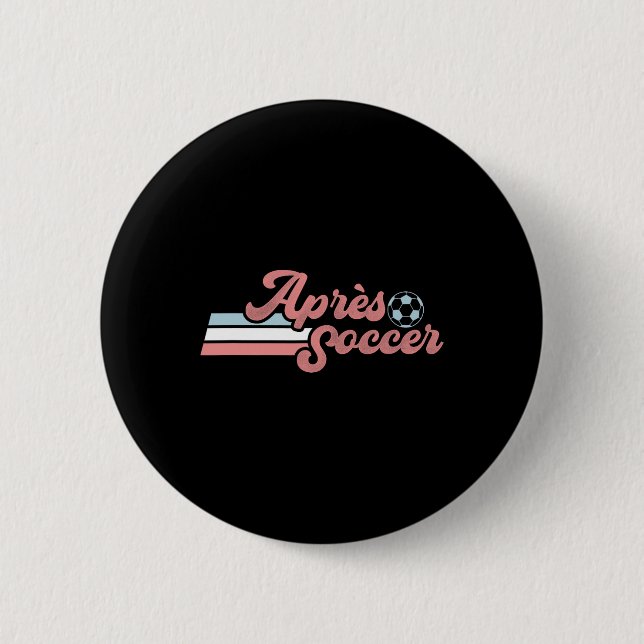 Trendiger Apres-Fußball Retro-Distressed-Pastellfa Button (Vorderseite)