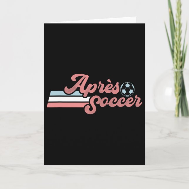 Trendiger Apres-Fußball Retro-Distressed-Pastellfa Karte (Vorderseite)