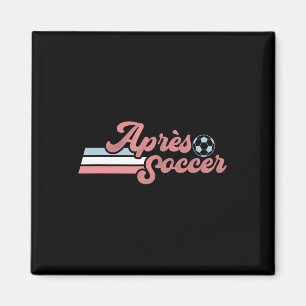 Trendiger Apres-Fußball Retro-Distressed Pastellfa Magnet