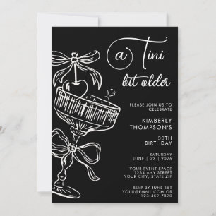 Trendiger Cocktail Ein Tini Bit Älter 30. Geburtst Einladung