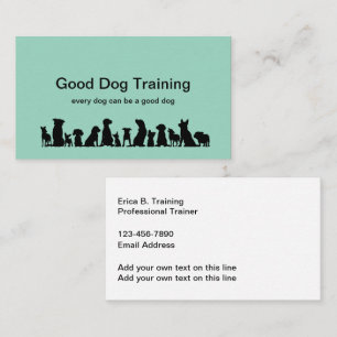 Trendiger cooler Hundetrainer moderne Visitenkarte