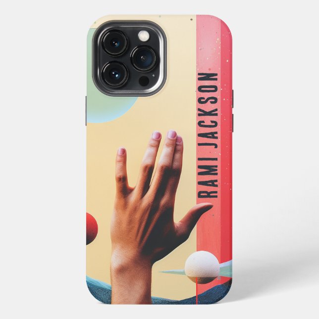 Trendiger Einzigartiger Bunter Abstrakter Monogram iPhone Hülle (Rückseite)