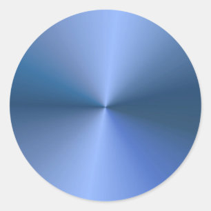 Trendiger Eleganter Blauer Metallischer Look Leere Runder Aufkleber