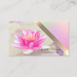 Trendiger Eleganter Lotusblumen Yoga-Lehrer Visitenkarte