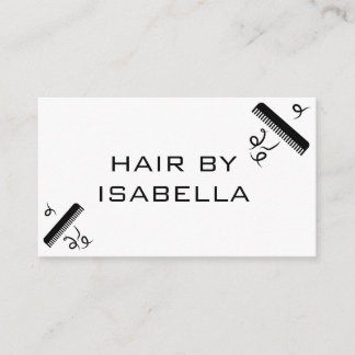 Trendiger Friseur-Stylist-Kamm und -Bürste Visitenkarte