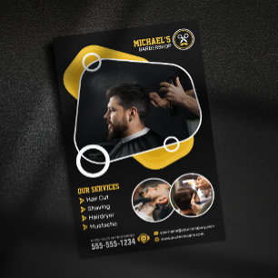 Trendiger Friseursalon Hairstyling Friseur Haarsch Flyer