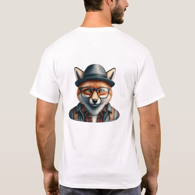 Trendiger Fuchs-Charakter T-Shirt (Rückseite)