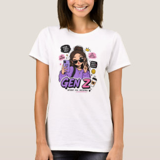 Trendiger Gen Z-Lebensstil T-Shirt
