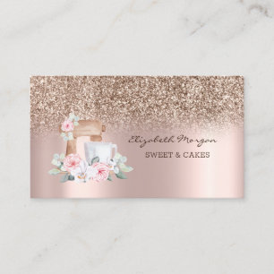 Trendiger Glitter-Roségold-Mixer-Blumenstrauß Visitenkarte