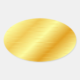 Trendiger Gold-Look Elegantes Modernes Leeres Temp Ovaler Aufkleber