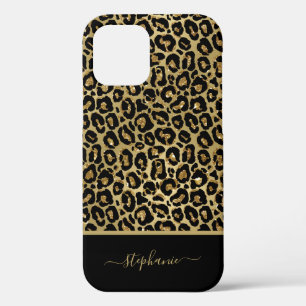 Trendiger, goldener, glitzernder Leoparden-Tierdru Case-Mate iPhone Hülle