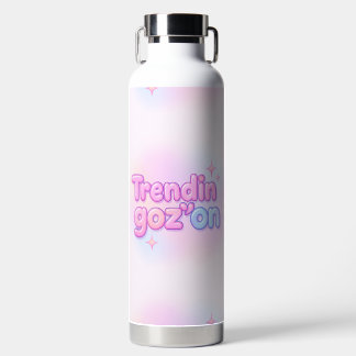 Trendiger Goz On Y2K Pastell-Blasenbuchstabe Trinkflasche