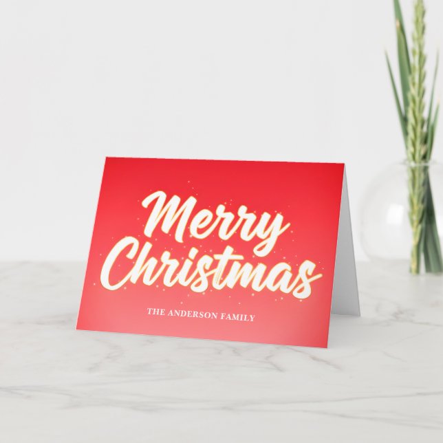 Trendiger Gradient Frohe Weihnachten Modern (Vorderseite)