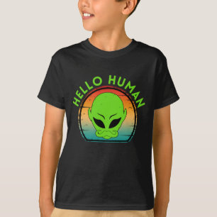 trendiger Hallo Mensch  T-Shirt