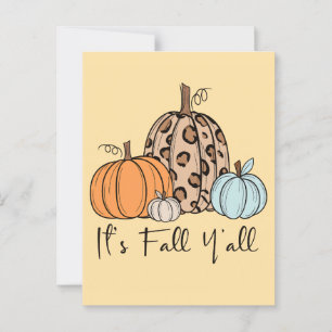 Trendiger Herbstkürbis   „Es ist Herbst Leute“ Zit Postkarte