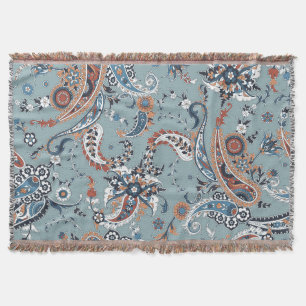 Trendiger indischer Paisley: nahtloser Hintergrund Decke