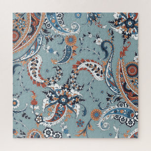 Trendiger indischer Paisley: nahtloser Hintergrund Puzzle