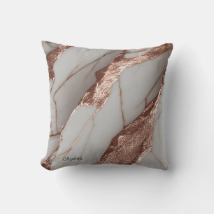 Trendiger Kupfer-Glitter-Marmor Kissen
