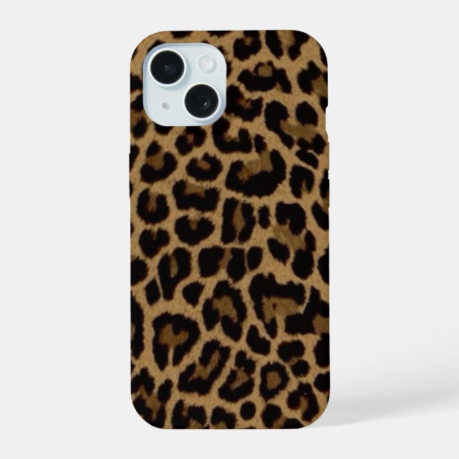 Trendiger Leopardendruck-iPhone-Hülle – Stylisches iPhone 15 Hülle (Rückseite)