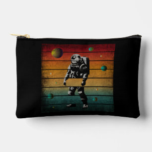 Trendiger lustiger Astronaut Vintage Weltraum Plan Zubehörtasche