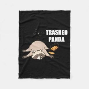 Trendiger lustiger kaputter Panda betrunkener Wasc Fleecedecke