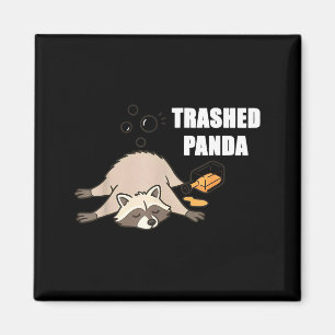 Trendiger Lustiger Zerstörter Panda Betrunkener Wa Magnet