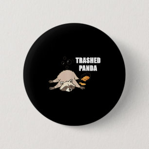 Trendiger lustiger zertrümmerter Panda betrunkener Button