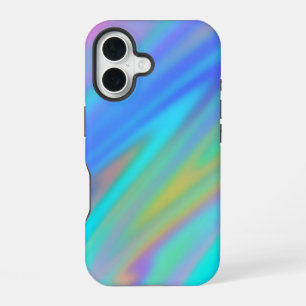 Trendiger Luxus grün blau violett faux holografisc iPhone 16 Hülle