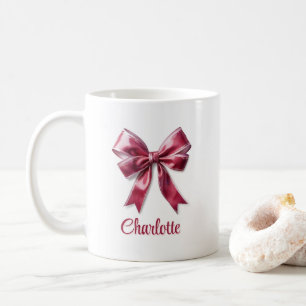 Trendiger Mädchen-Mug mit rosa Schleife Kaffeetasse